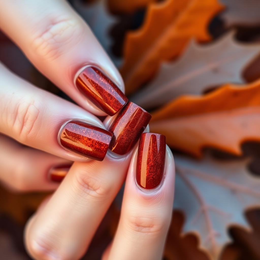 Autumn Amber — Seasonal manicure