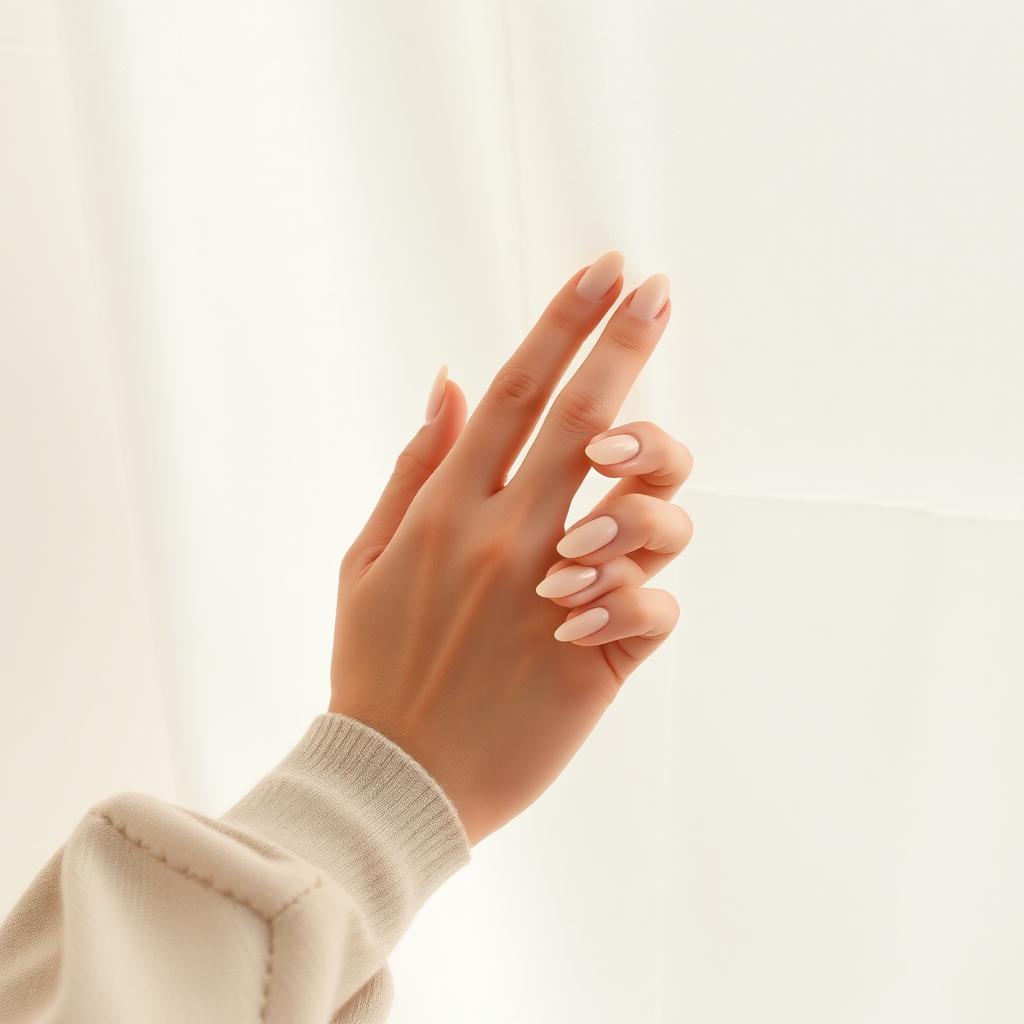 Nude Minimalist — AI generated Minimal manicure