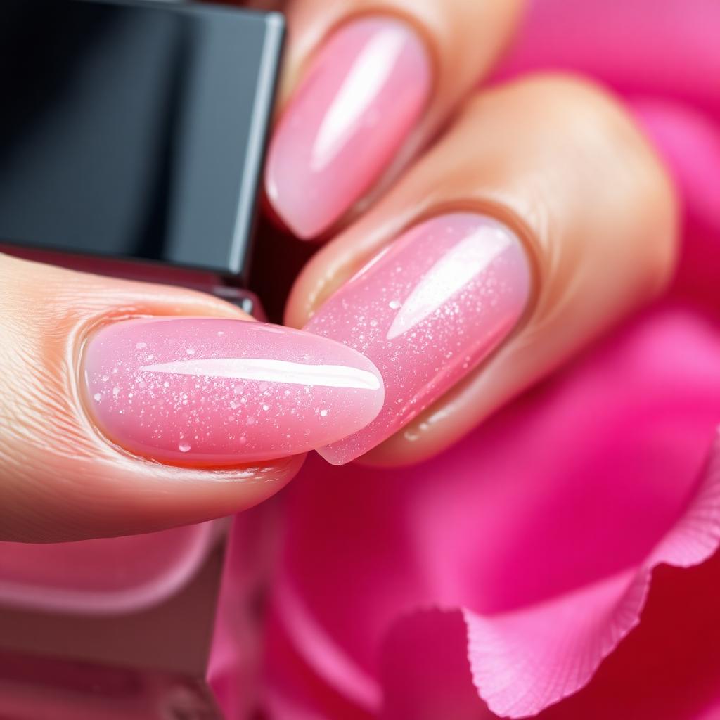 Pearl Quartz — AI generated Luxury manicure
